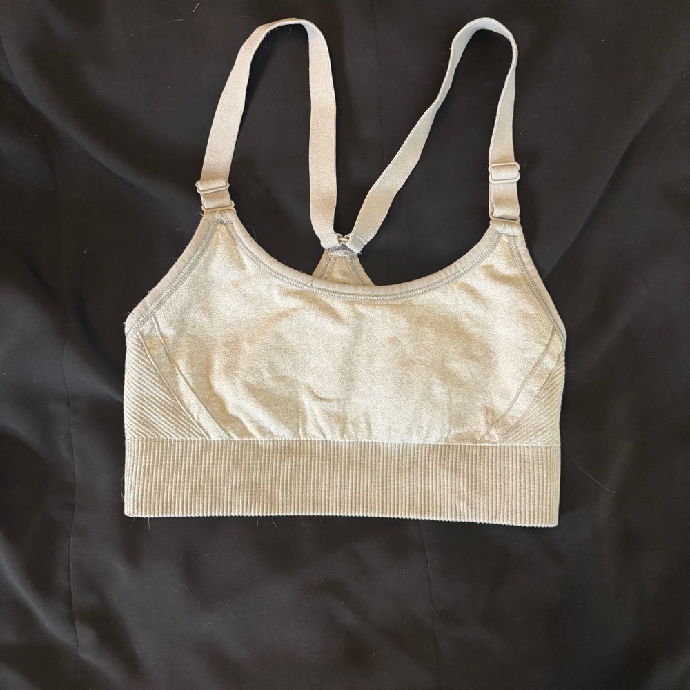 All in Motion Gray Sports Bra with Adjustable Straps